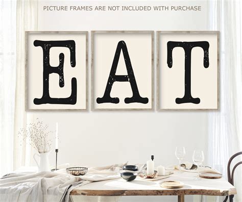 Farmhouse Wall Decor Eat Sign For Kitchen Prints Or Canvas Dining