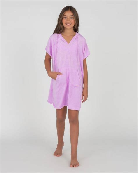 Topanga Girls Terry Beach Cover In Lilac Fast Shipping And Easy Returns City Beach Australia