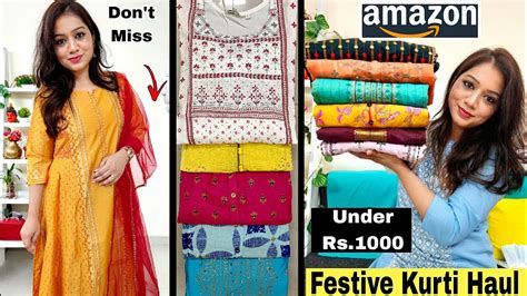 🌻amazon Kurtikurta Set Haul Starting Rs649😀 Partywear Kurti Haul