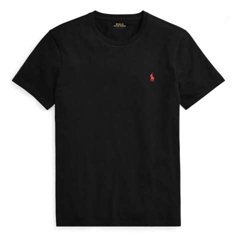 Polo Ralph Lauren T Shirt Custom Slim Fit Black Mau Feitio