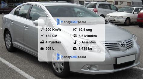 Toyota Avensis Valvematic Ficha T Cnicas Rendimiento