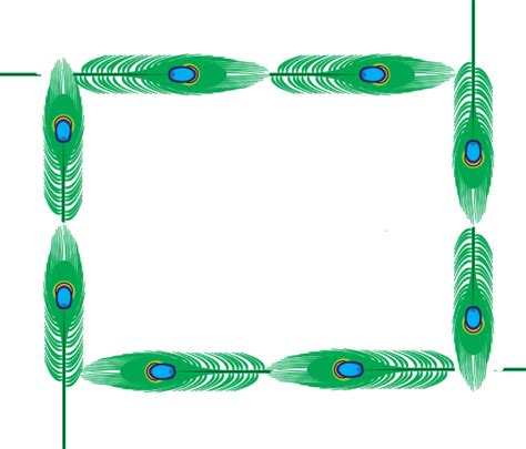 Peacock Feather Border Clipart