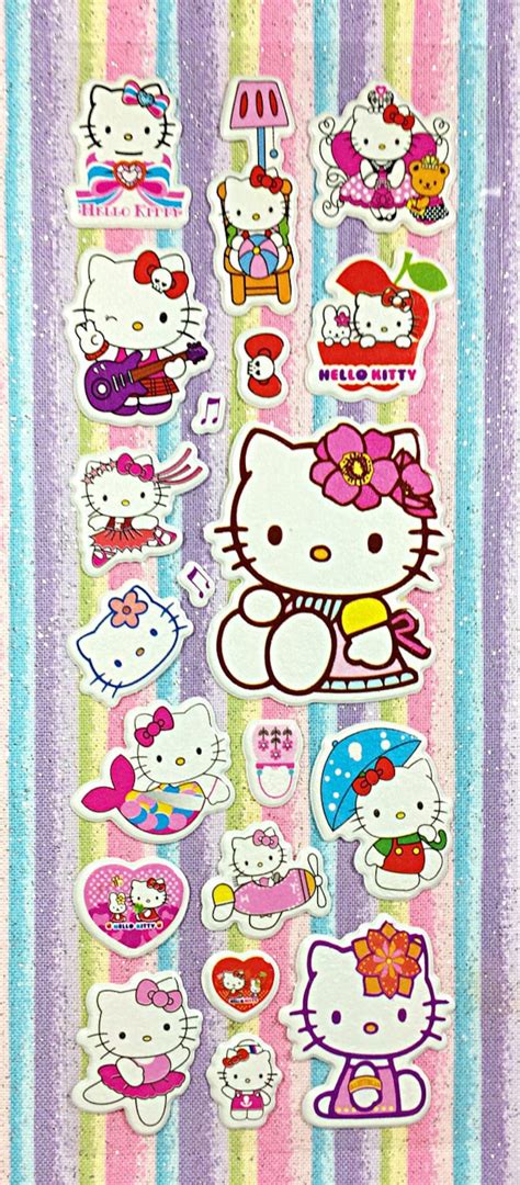 Kitty Sticker Sheet Kawaii Sticker Sheet Kawaii Stickers Etsy