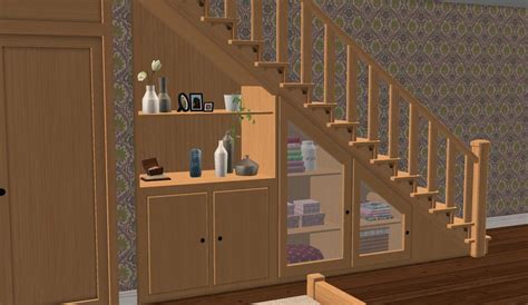 Mod The Sims Under The Stairs Storage Set Sims Sims 4 Contenu