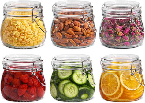 Amazon Ekkovla Oz Glass Jars With Airtight Lids Set Of Food