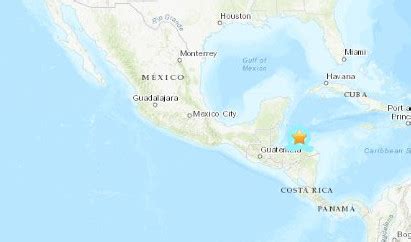 Sna An Zemljotres U Srednjoj Americi Stepeni Po Rihteru Kod Obala