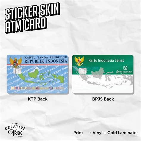 Jual Ktp Bpjs Back Sticker Skin Card Vinyl Atm Debit Credit Emoney