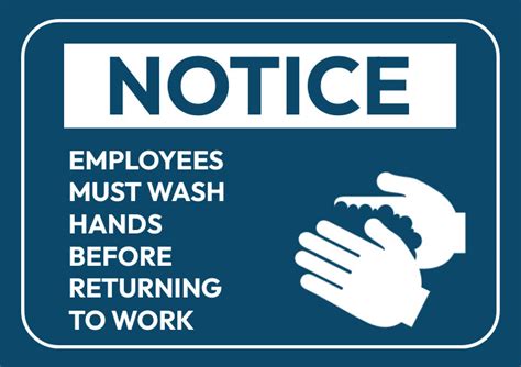 Plantilla De Employees Must Wash Hands Sign Postermywall