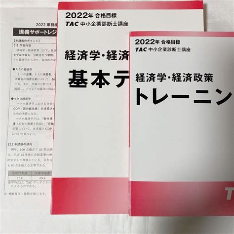 【未使用に近い】2022年 Tac 中小企業診断士 経済学 テキスト トレーニング 色アセありの落札情報詳細 ヤフオク落札価格検索 オークフリー