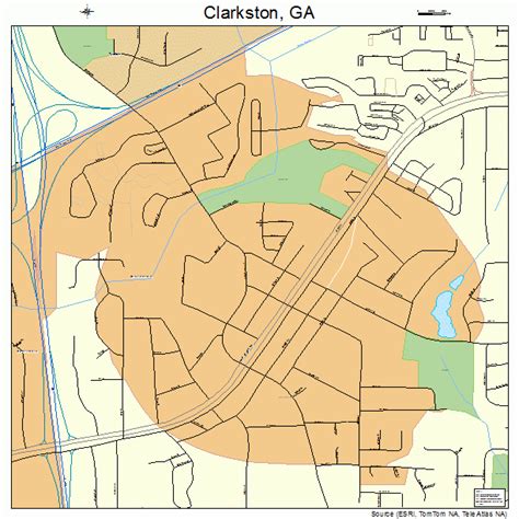 Clarkston Georgia Street Map 1316544