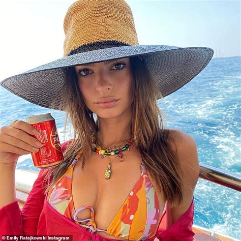 Emily Ratajkowski Puts On A Cheeky Display In A Skimpy Bikini During A Boat Trip In Italy