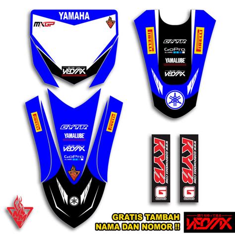 STIKER DECAL SPAKBOR DEPAN SPAKBOR BELAKANG DAN PAPAN NOMOR YZ85 NEW