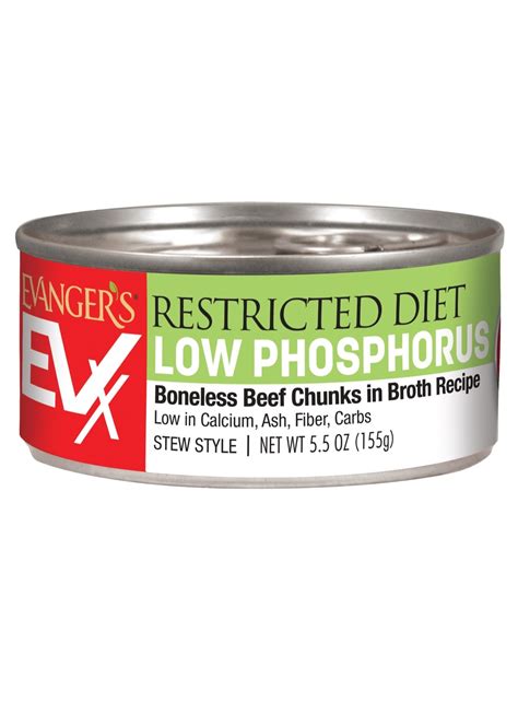 Evanger's EVX Restricted Diet Low Phosphorus Cat Food, 5.5oz Can ...