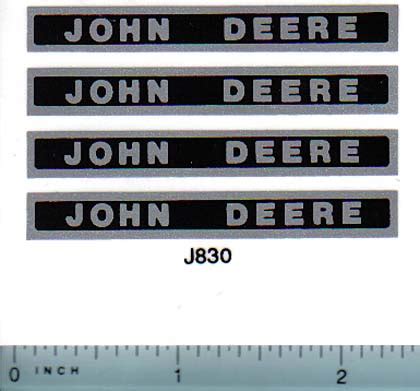 Decal John Deere Silver Black Inch Logo Dj Midwest