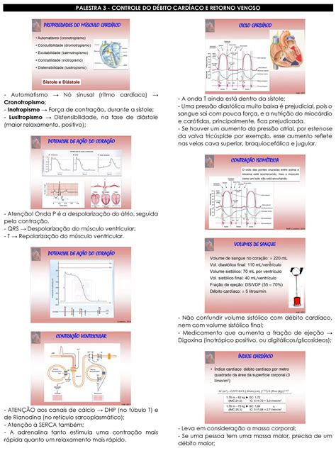 Controle Do D Bito Card Aco E Retorno Venoso Palestra Controle Do