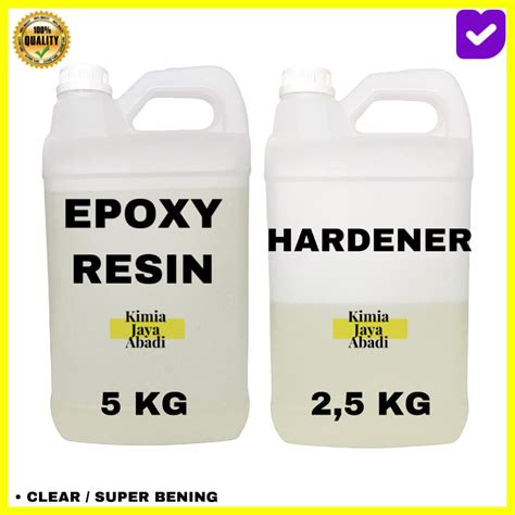 Jual Epoxy Resin Bening 5 KG Hardener 2 5 KG Shopee Indonesia