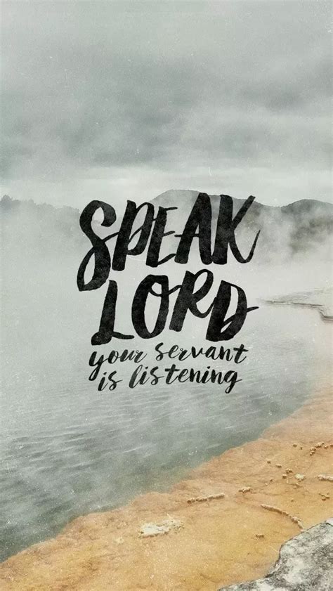 Speak Lord For Your Servant Is Listening Bible Verse Typography