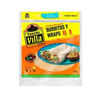 Super El Trebol Tortilla Pancho Villa Burrito 8 Und 350 Gr