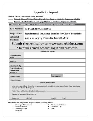 Appendix B Proposal Doc Template PdfFiller