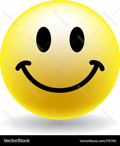 A Happy Smiley Face Button Royalty Free Vector Image