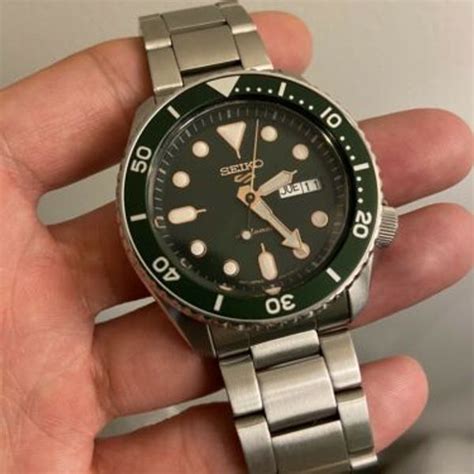 Seiko 5 Sports Green Men S Watch Srpd63 Watchcharts