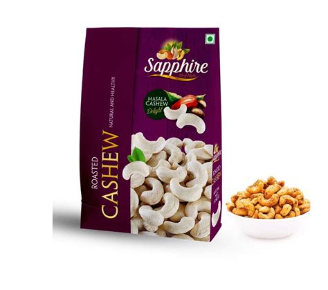 SAPPHIRE W320 Roasted And Masala Cashews 320 Grade 250gm Packaging