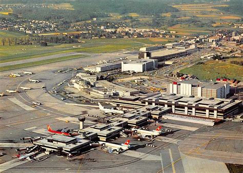 Sch Ne Ansichtkarte Aviatik Flugaufnahme Flughafen Z Rich Kaufen Auf