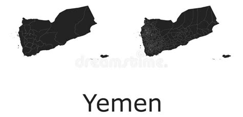 Yemen Map with Regional Division Stock Illustration - Illustration of ...