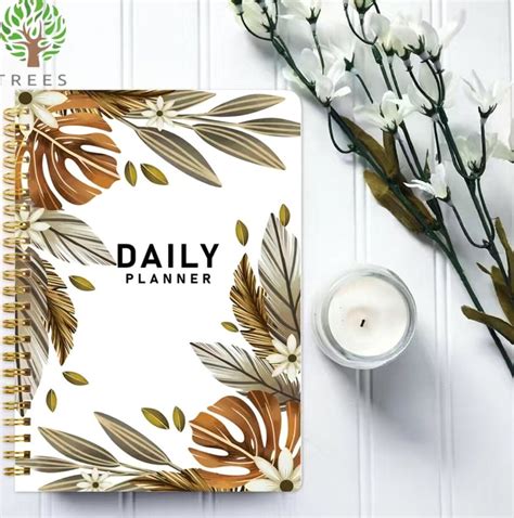 Trees Pc Daily To Do List Notebook Spiral Undated Schedule Planner