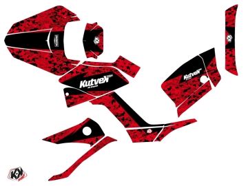 Kymco Atv Predator Graphic Kit Red Black Kutvek