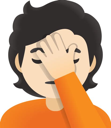 Person Facepalming Light Skin Tone Emoji Download For Free Iconduck