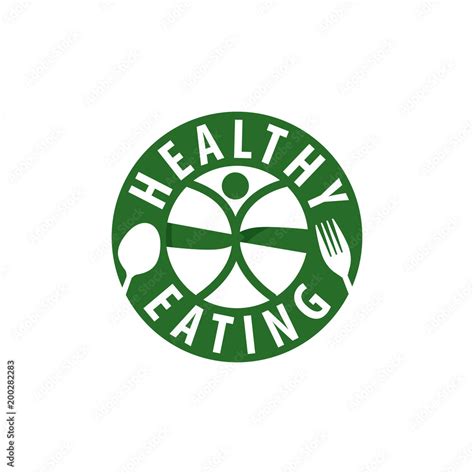 Healthy Food Logo Template Stock Vector | Adobe Stock