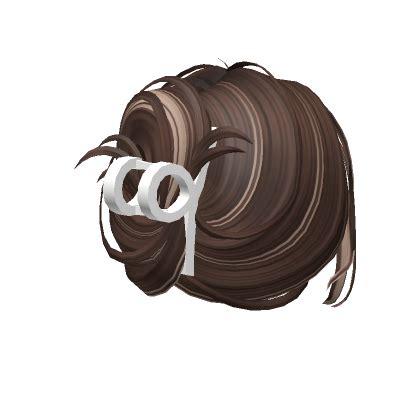 Two Tone Clipped Messy Hair Bun Brown Blonde Roblox