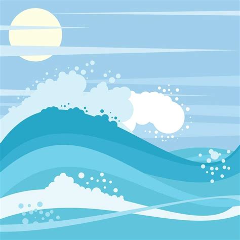 Ocean Wave, Isolated Background. 24078142 Vector Art at Vecteezy