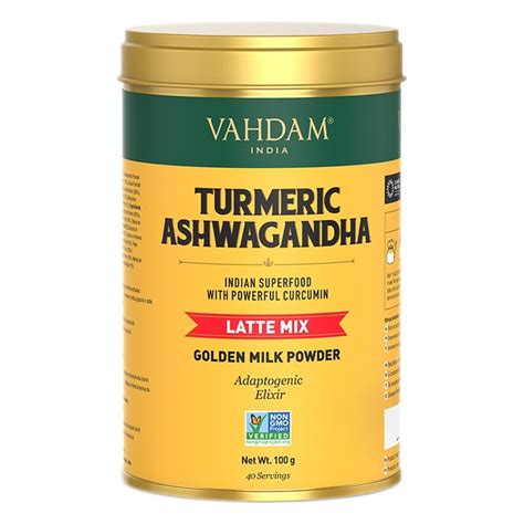 Vahdam Tea Turmeric Ashwagandha Latte Golden Milk Powder 100 G