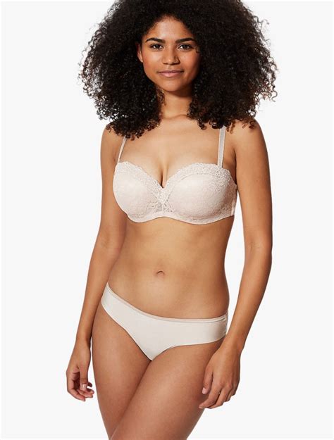 Clothes Shoes And Accessories Marks And Spencer Mands Louisa Lace Padded Bandeau Strapless Almond