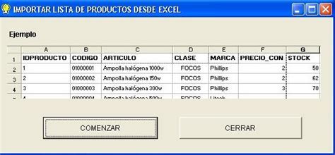 Importar Lista De Productos Desde Excel Sistematic