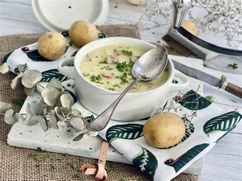 Kartoffel Lauch Suppe Mit Schmelzk Se Rezept Jussilicious Foodblog