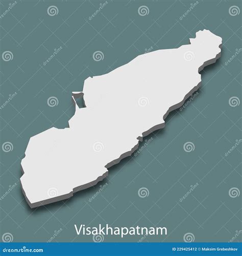 3d Isometric Map of Visakhapatnam is a City of India Stock Vector ...