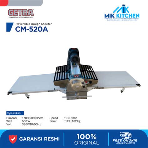 Jual Getra Reversible Dough Sheeter Table Top Cm 520a Cm 520a