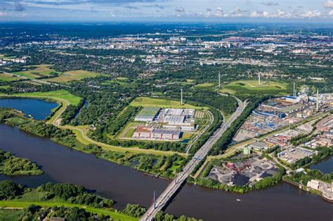 Hamburg Von Oben Lagerhallen Und Speditionsgeb Ude Der K Hne Nagel