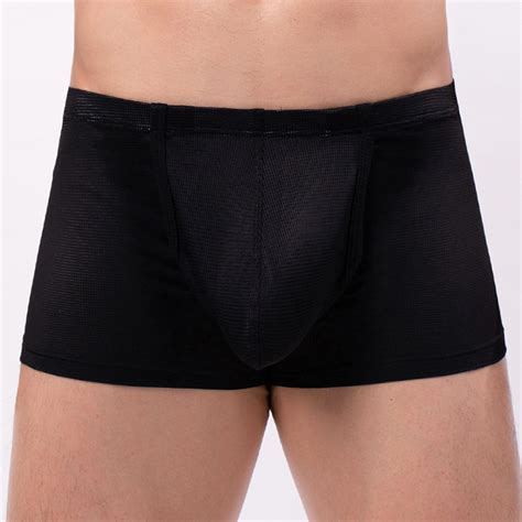 Spandex Underwear For Men Black Mens Flat Slim Breathable Pants