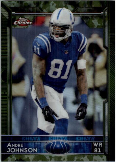 2015 Topps Chrome Camo Refractors Colts Football Card 96 Andre Johnson