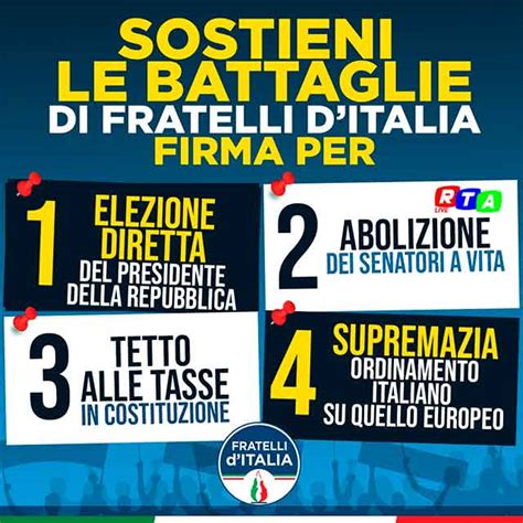 Fdi Raccolta Firme Per Sostenere Le 4 Proposte Di Legge Di Iniziativa