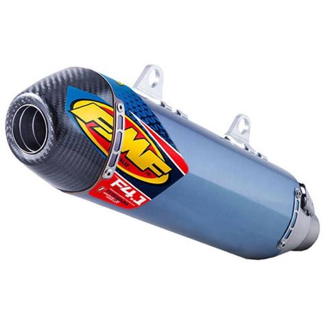 Fmf Racing Factory 4 1 Rct Titanium Slip On Exhaust Blue Anodized Finish Carbon End Cap