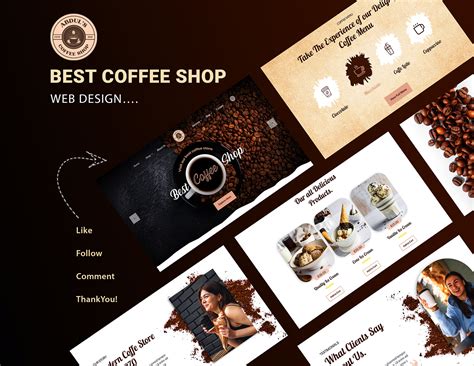 coffee shop website design  behance