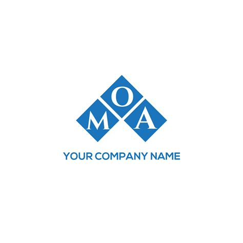 MOA letter logo design on WHITE background. MOA creative initials ...