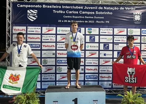 Nadador Jaraguaense Conquista Dois Ouros No Brasileiro Juvenil