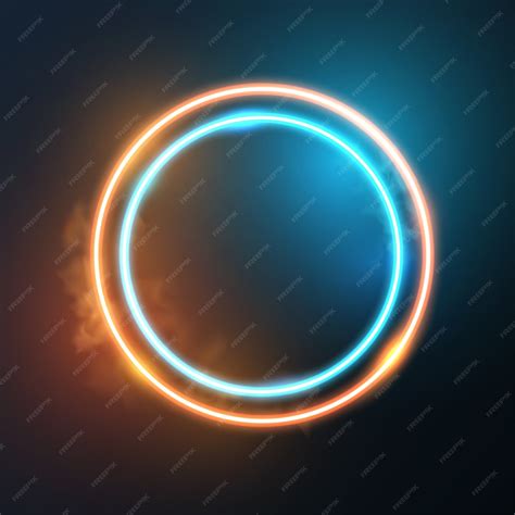 Premium Vector Glowing Neon Round Frame