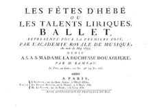 Les F Tes D H B The Festivities Of Hebe Rct By J Rameau On